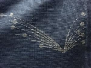 アンティーク　抽象模様織り出し本場泥大島紬着物(5マルキ)